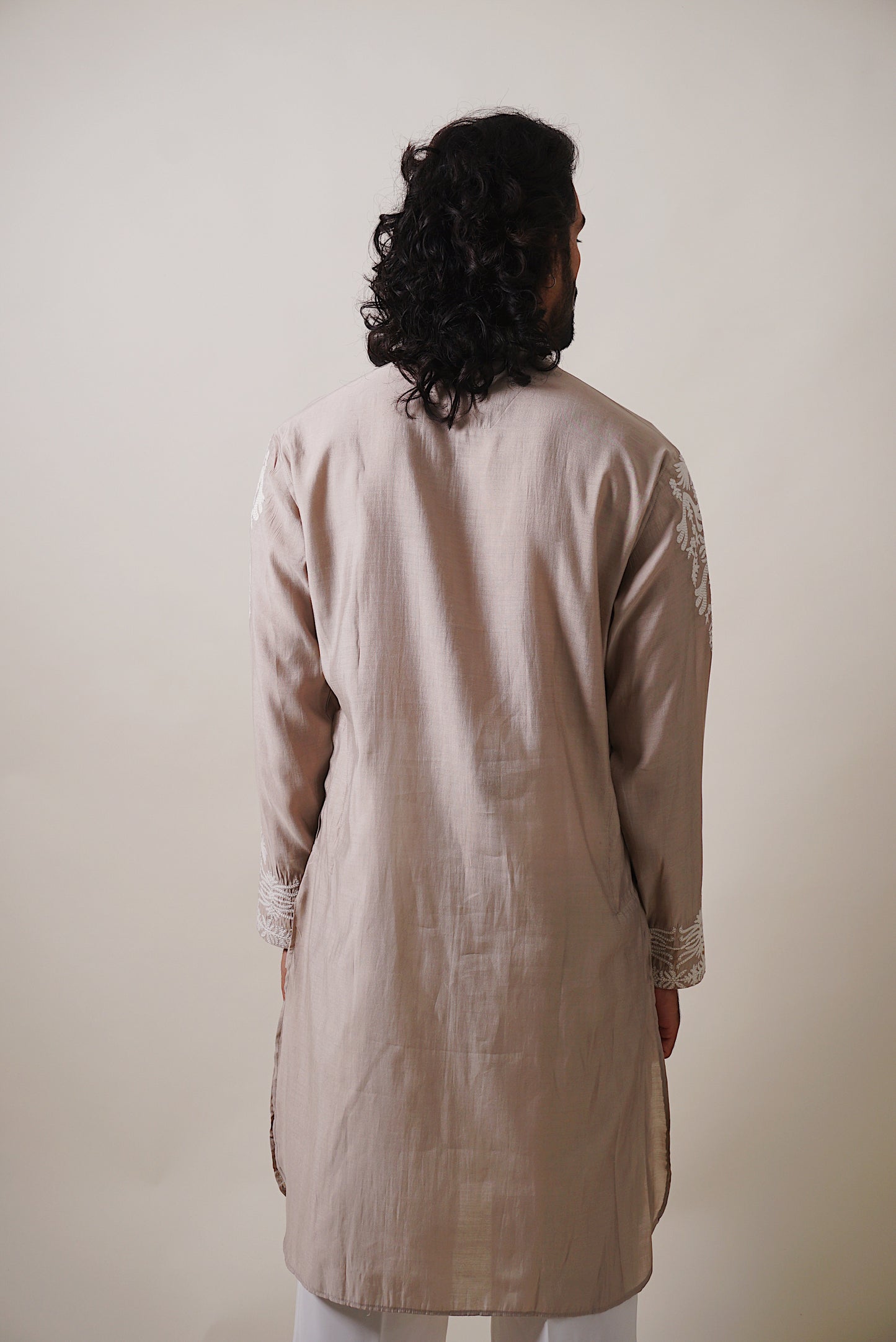 Onion Pink Embroided Kurta